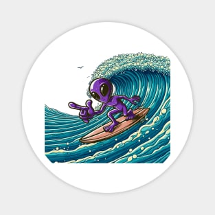 Alien surfer Magnet